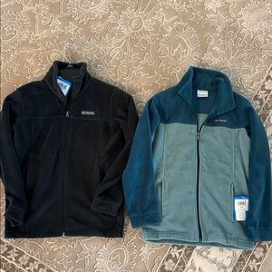 Columbia Black and Blue Fleece Jackets